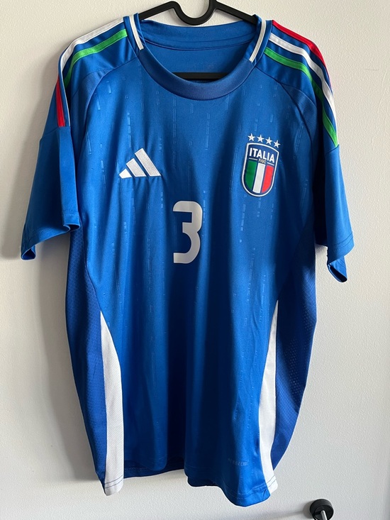 adidas Other - Italy 2024 adidas Home Soccer Jersey #3 DiMarco Size Large